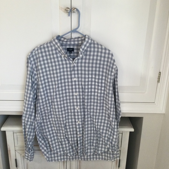 Men’s J Crew Plaid XL Button Down - Casual or Dress, Gray/White - Picture 1 of 1